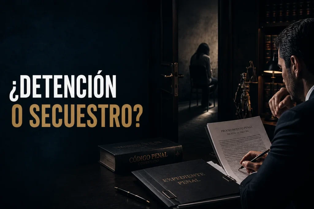 Imagen conceptual sobre detención ilegal y secuestro y su análisis jurídico