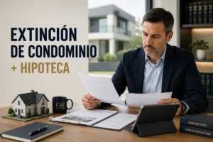 Extinción de condominio con hipoteca